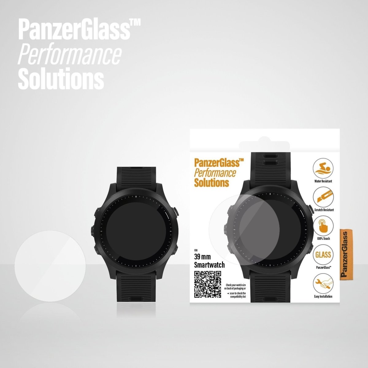 PanzerGlass® til 39mm smartwatch