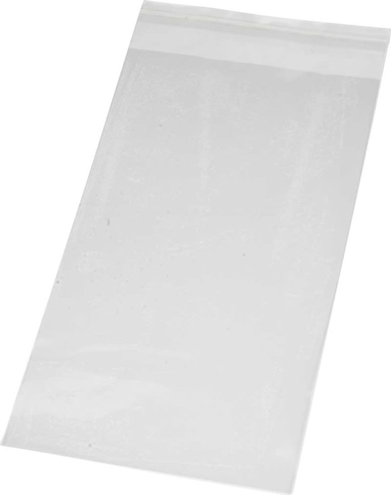 Cellofanpose med striplukning, 12x22cm, 200 stk