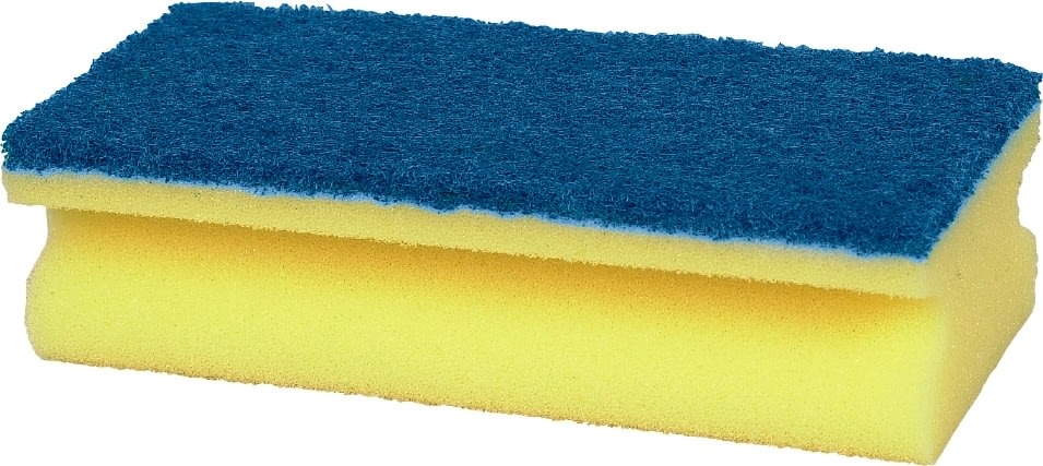 Rengøringssvamp blå sål (hård), allround rengøring