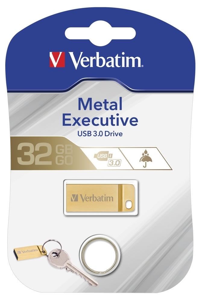 Verbatim USB 3.0 Metal Executive drev 32GB, guld