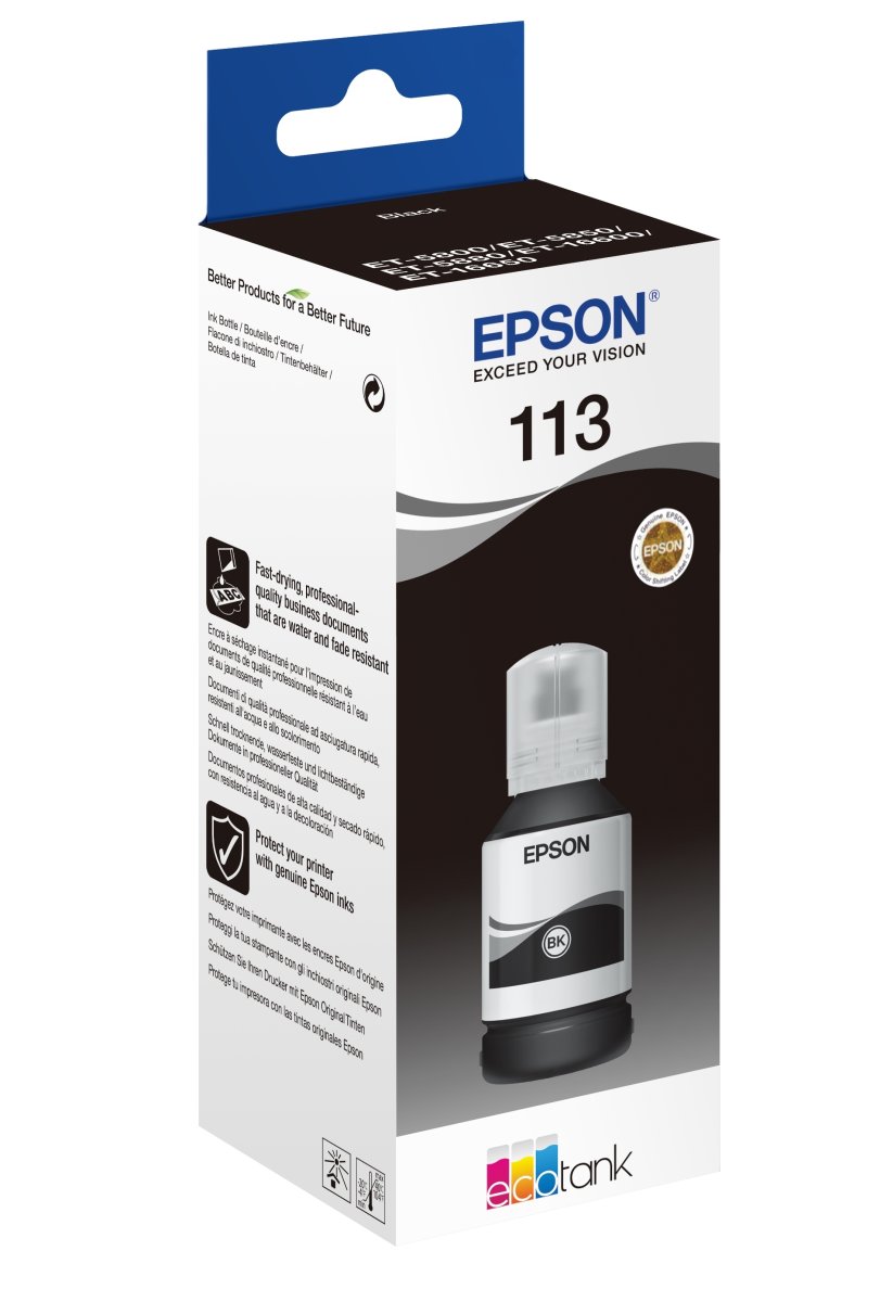 Epson 113 EcoTank blækflaske, pigmenteret sort