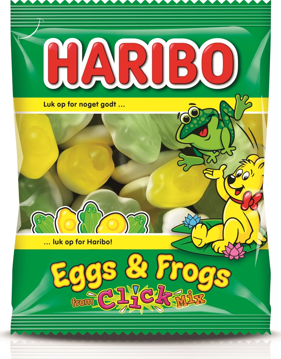 Haribo Eggs & Frogs, 90 poser á 10 g