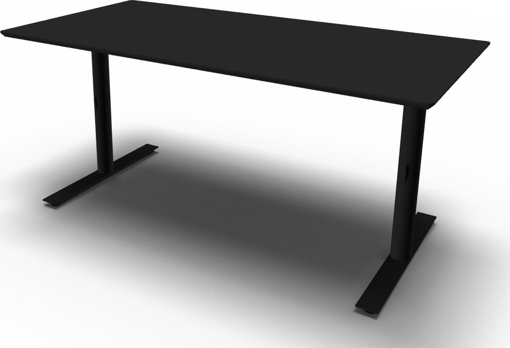 InLine hæve/sænkebord, 160x80 cm, sort/sort