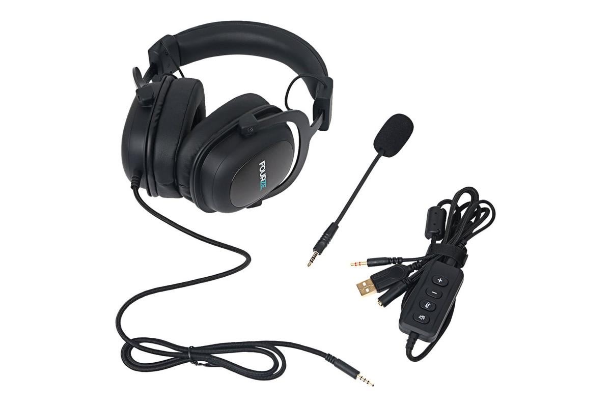 Fourze GH500 over-ear gaming headset, sort