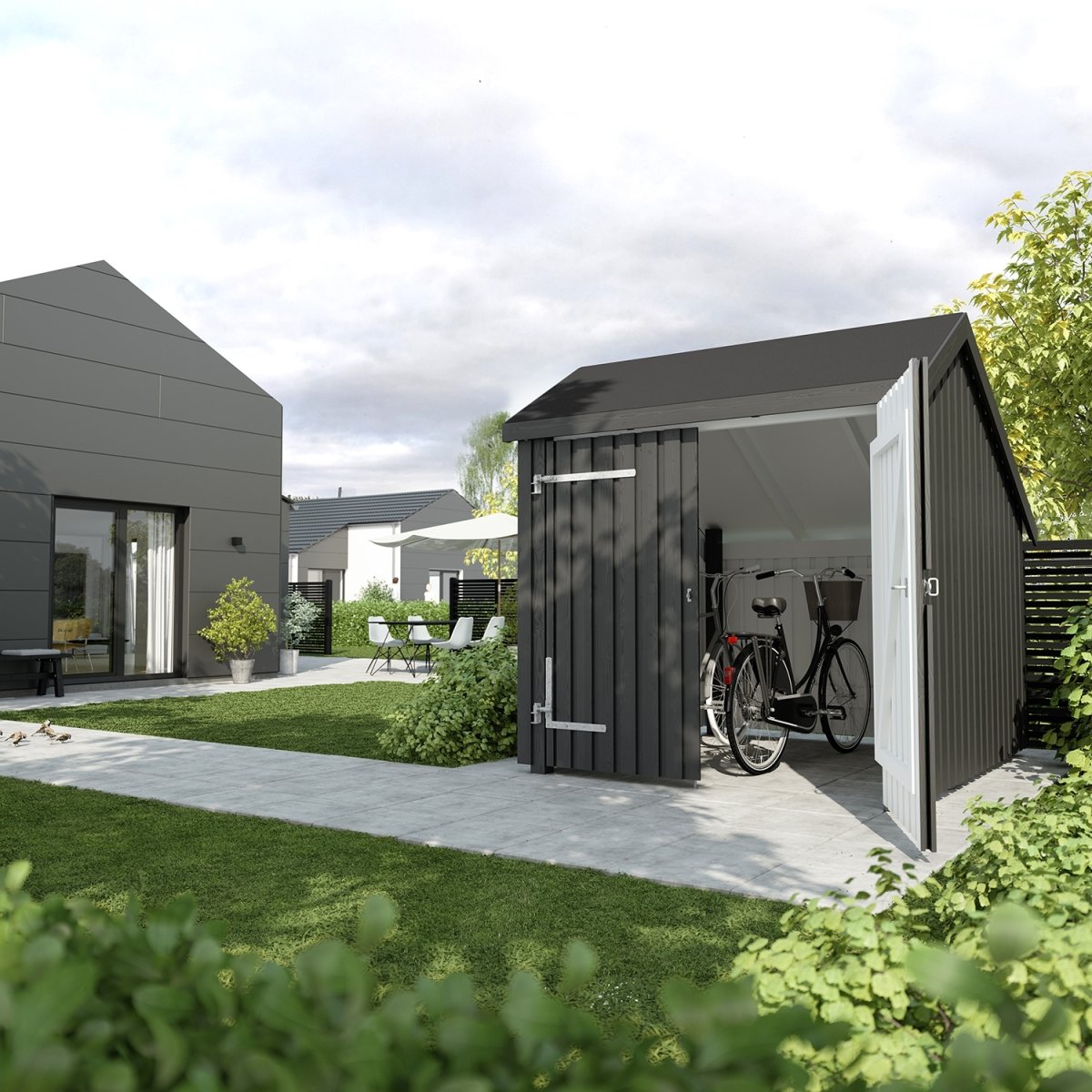 Plus Cykelskur m. dobbeltdør 5,7 m2