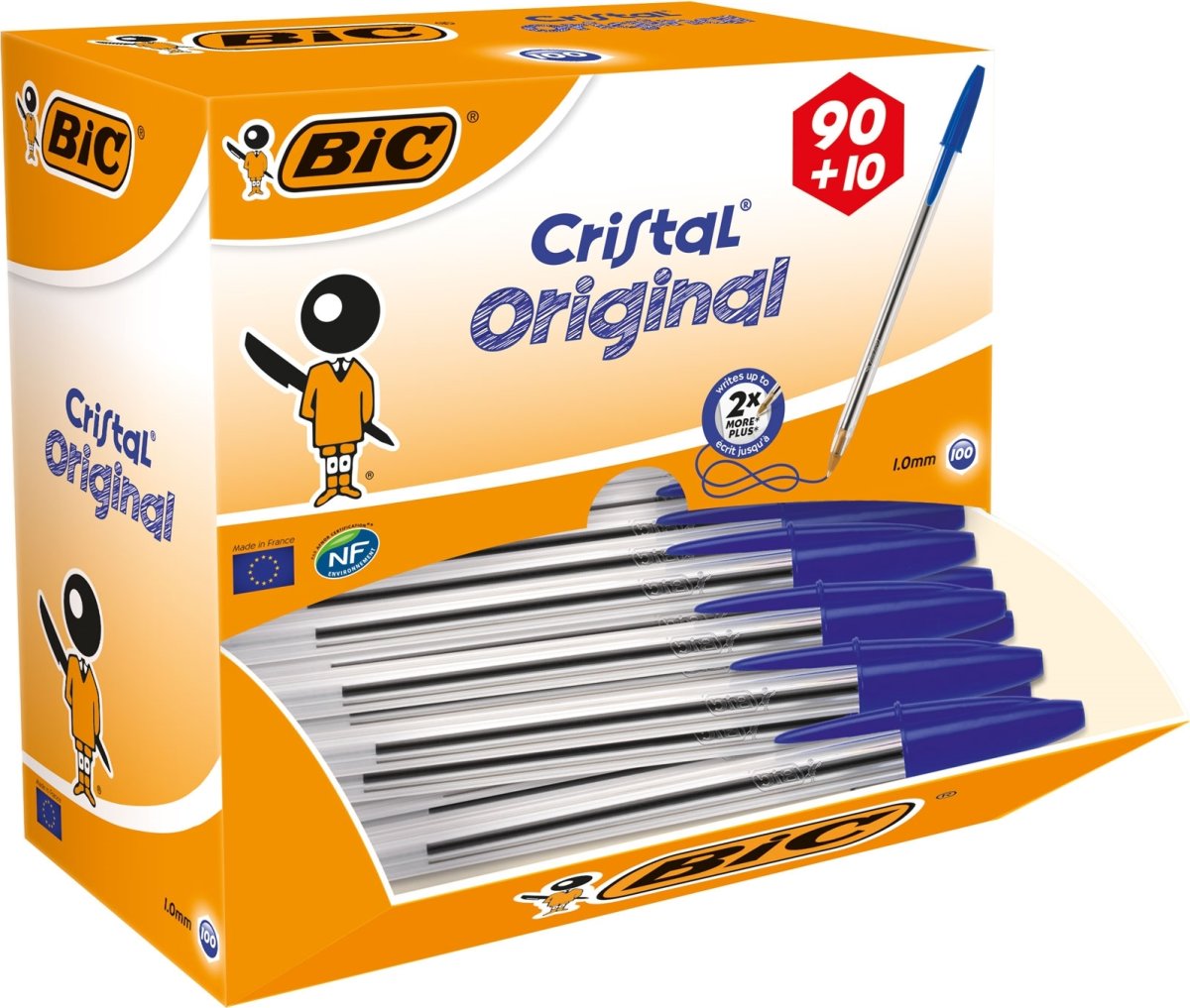 Bic Cristal kuglepen value pack, medium, blå