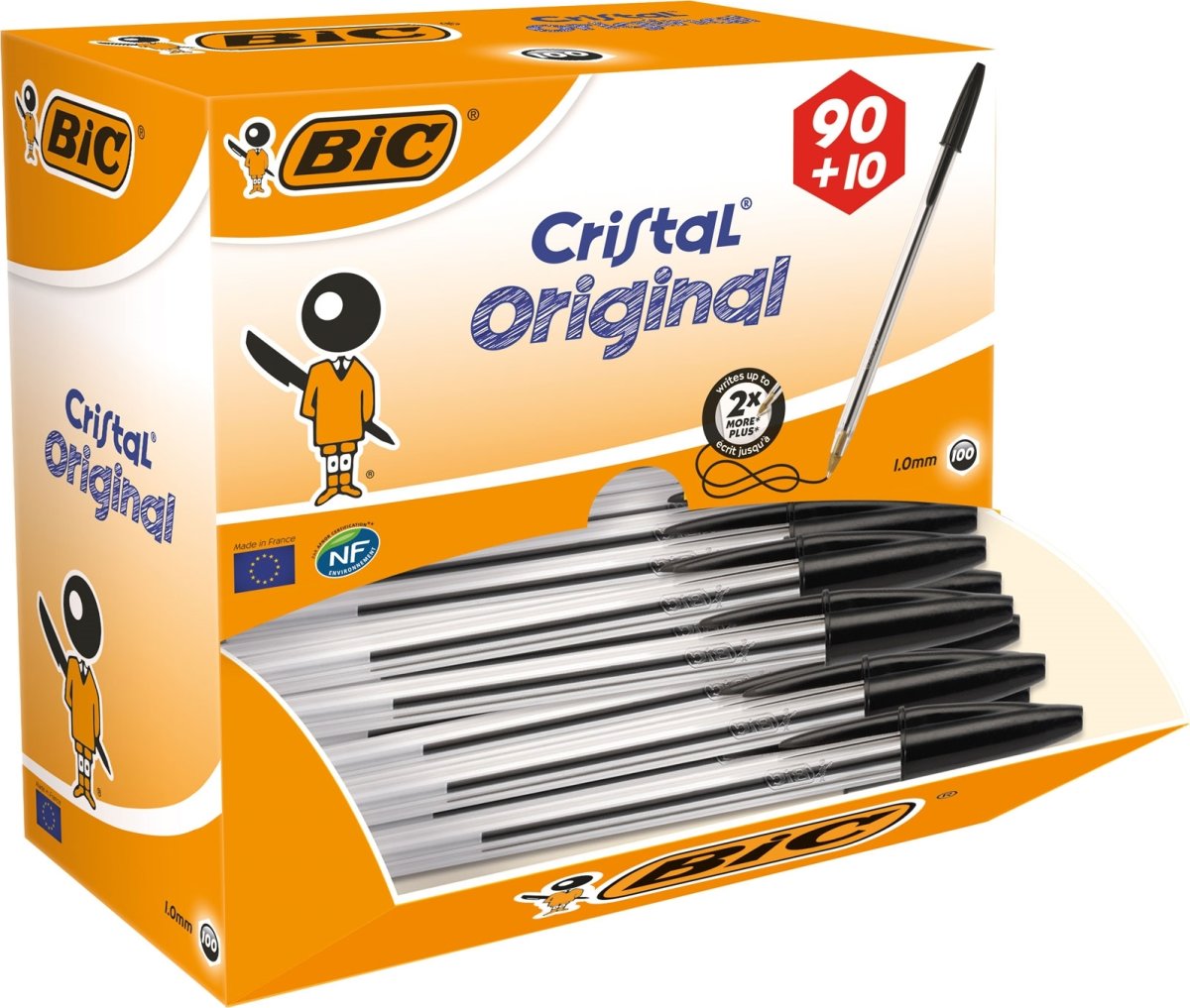 Bic Cristal kuglepen value pack, medium, sort