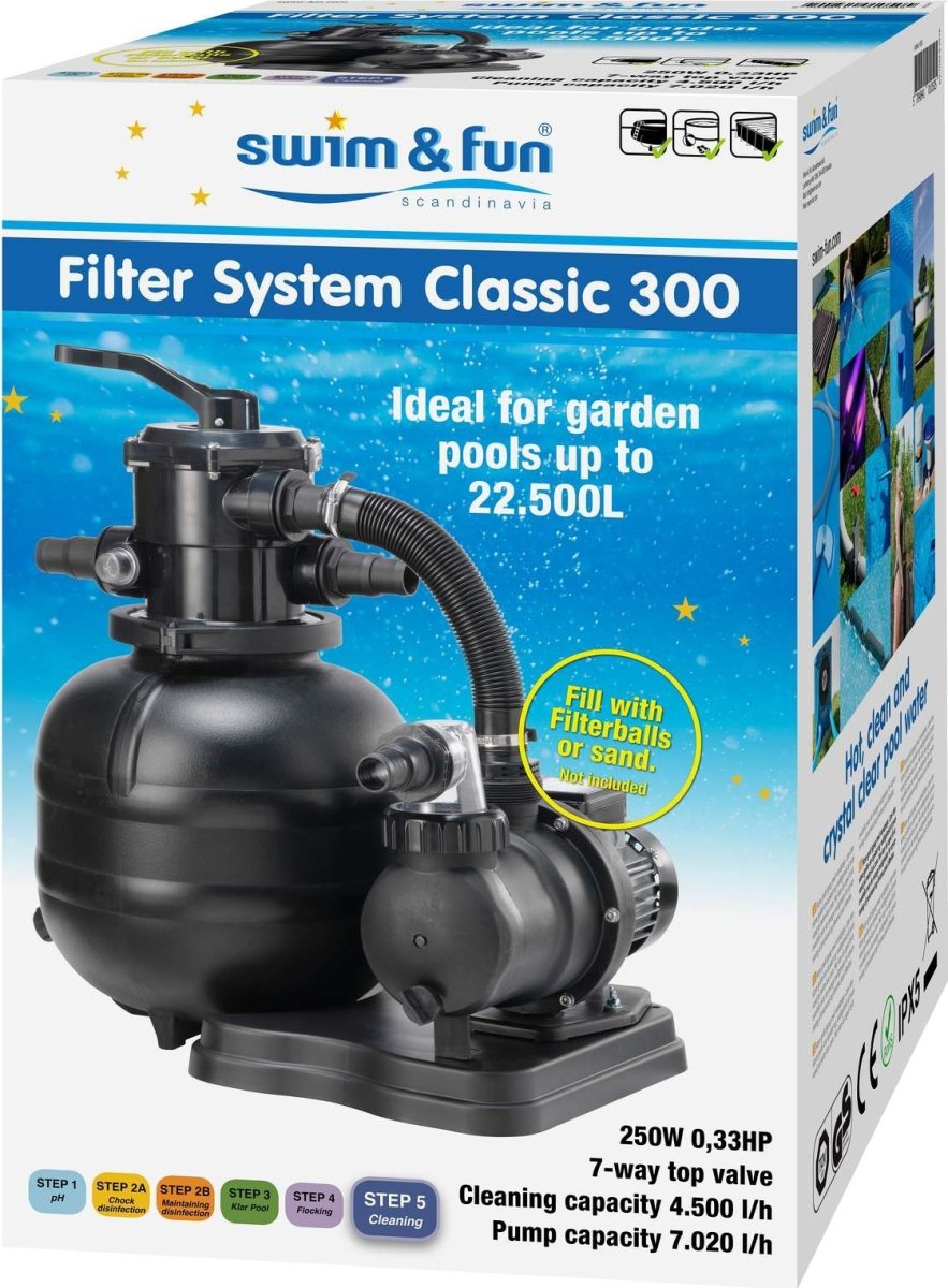 Swim & Fun Filter System, 250W, 22.500L