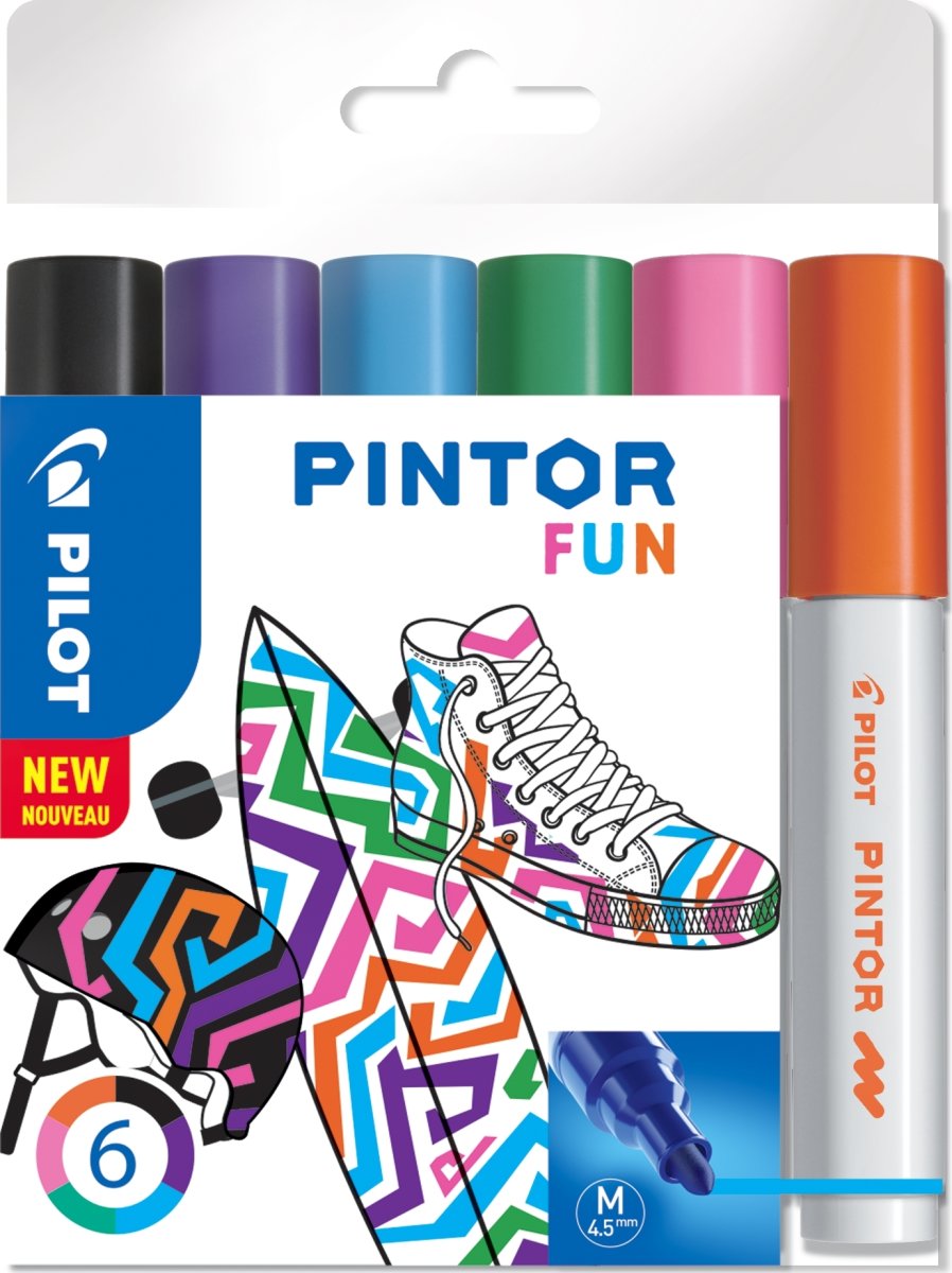 Pilot Pintor Fun Marker | M | 6 farver