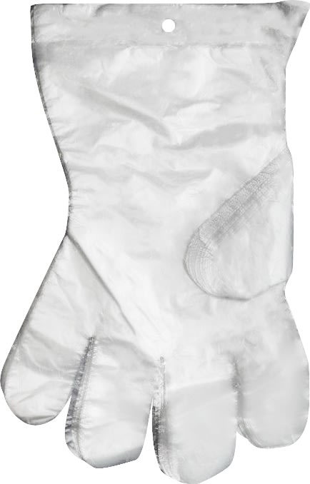 Engangshandsker LDPE plast, one-size, 100 stk