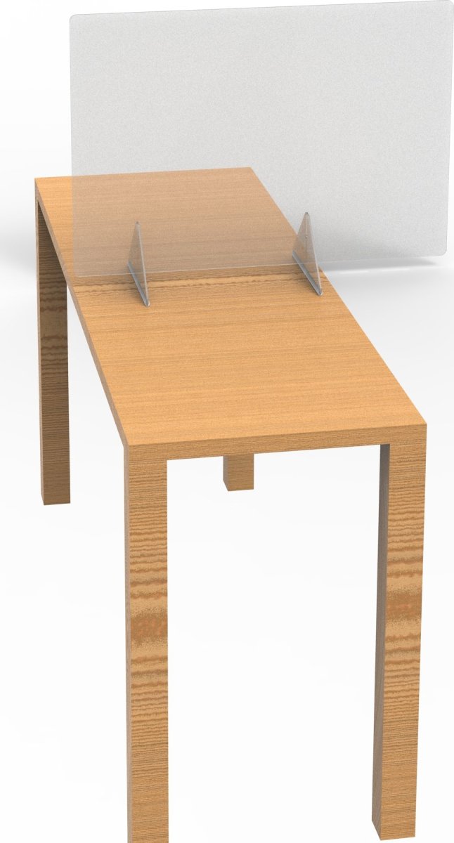 Skrivebords hygiejneskrærm 60,5 x 80,5 cm