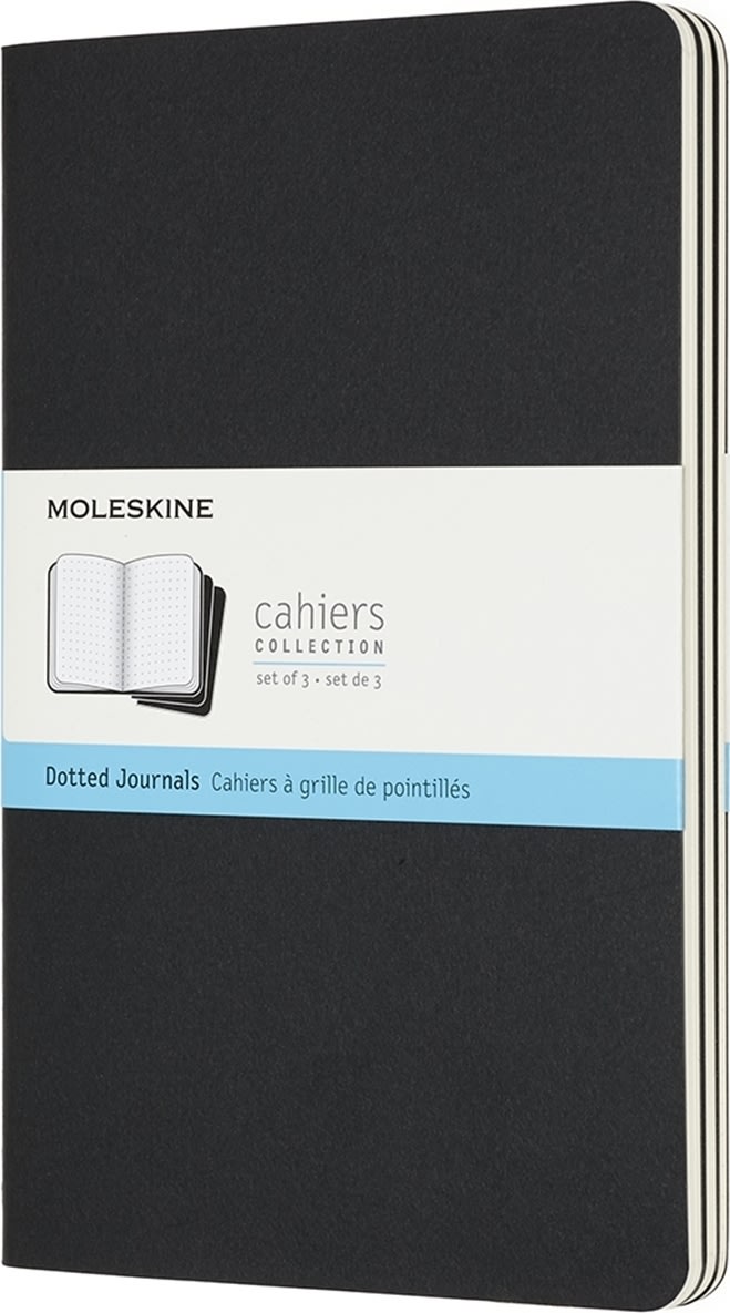 Moleskine Cahier Notesbog | L | Dot. | Sort