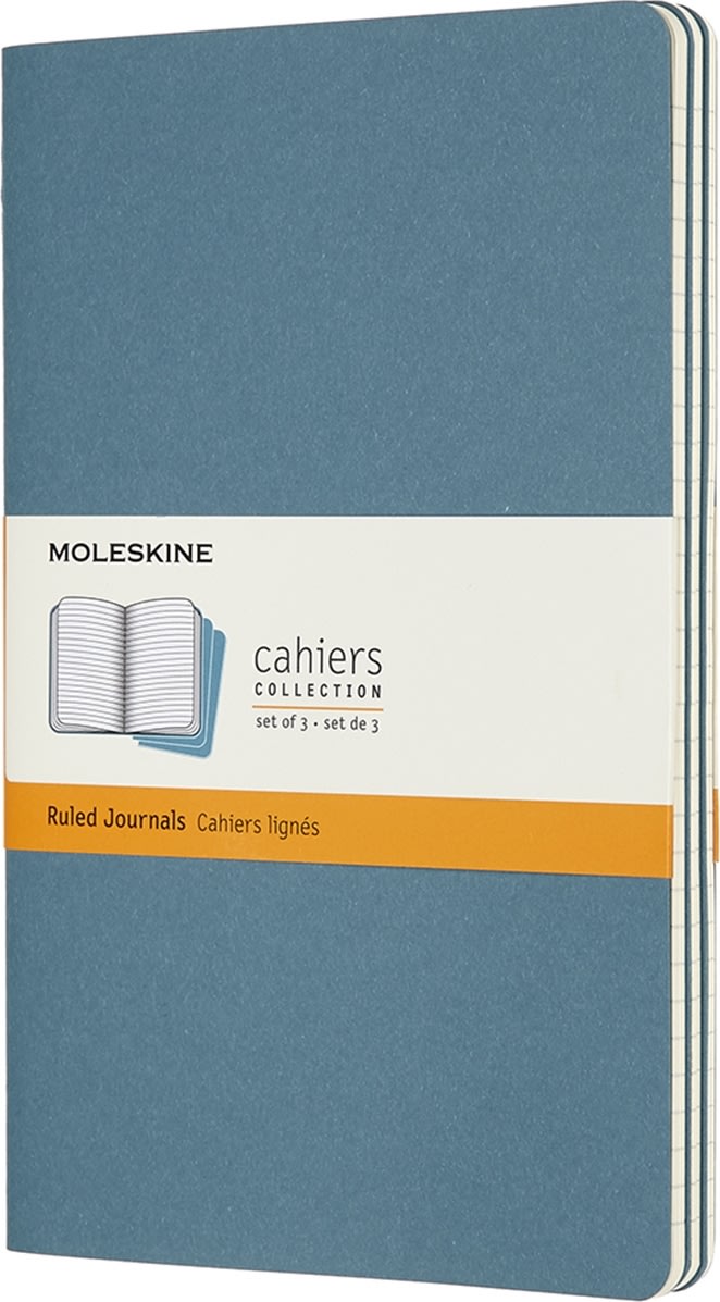 Moleskine Cahier Notesbog | L | Linj. | Blå