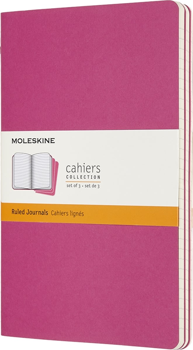 Moleskine Cahier Notesbog | L | Linj. | Pink