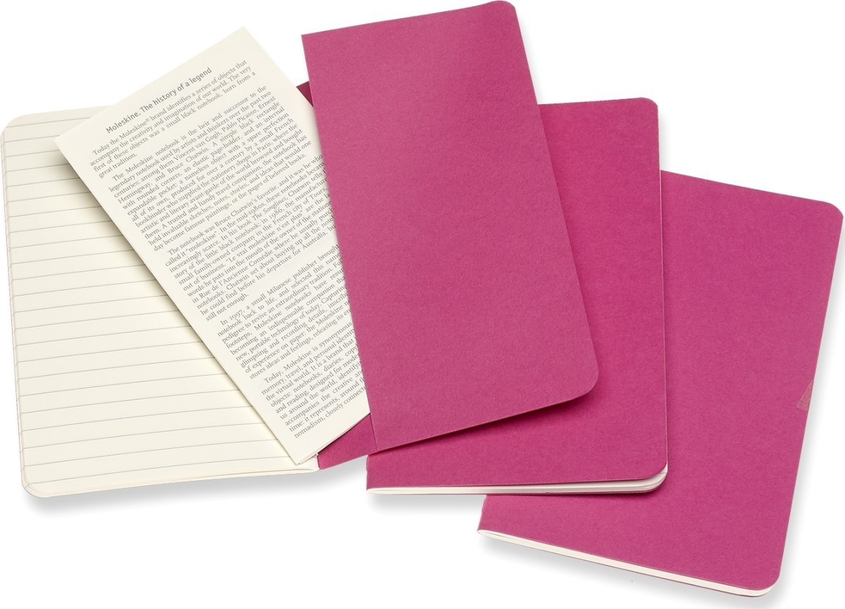 Moleskine Cahier Notesbog | Pkt. | Linj. | Pink
