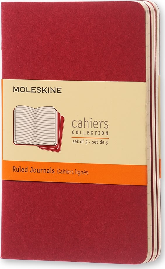 Moleskine Cahier Notesbog | Pkt. | Linj. | Rød