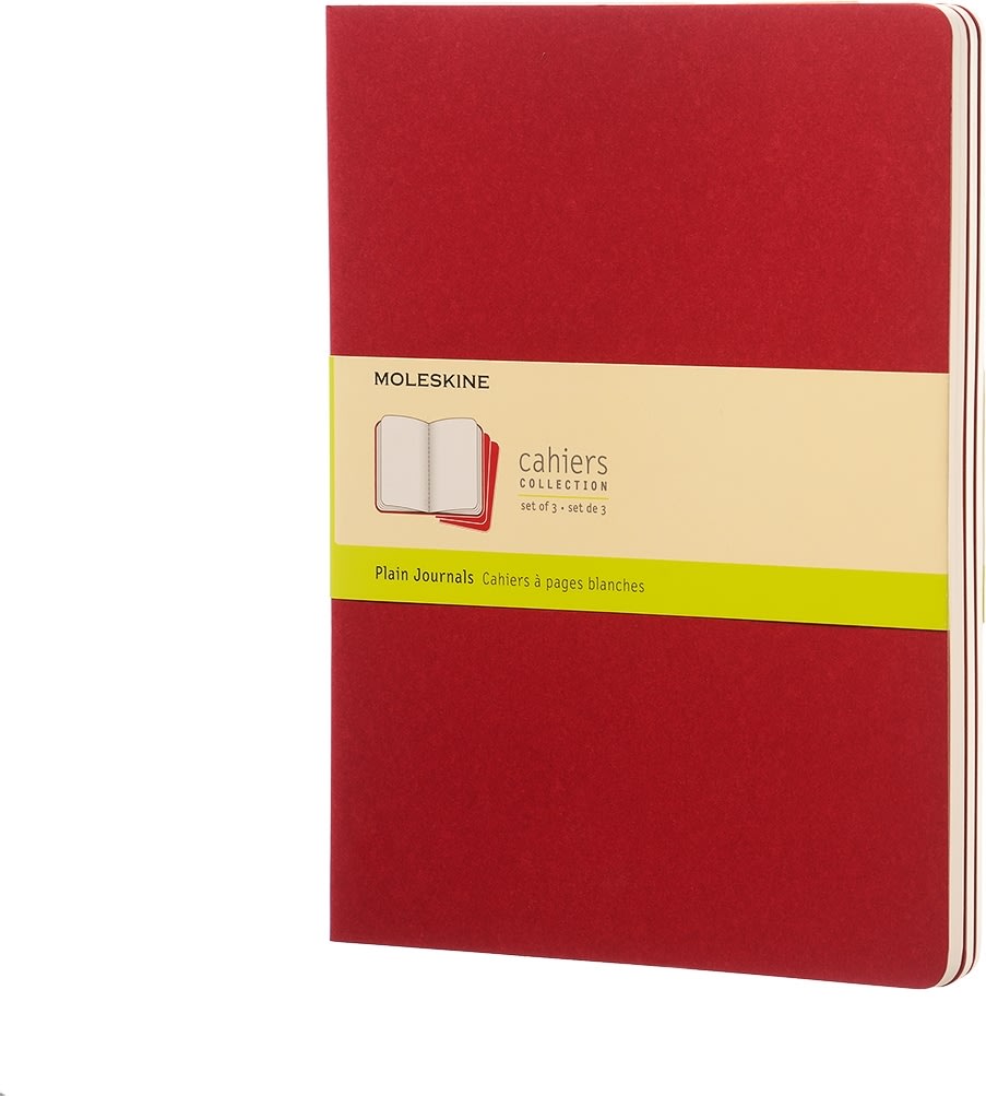 Moleskine Cahier Notesbog | XL | Blan. | Rød