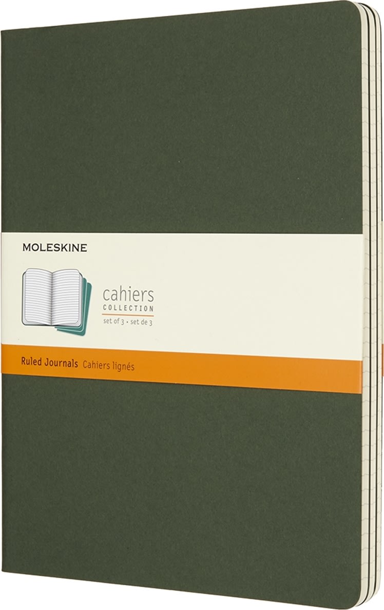 Moleskine Cahier Notesbog | XL | Linj. | Grøn