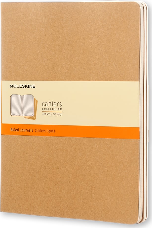 Moleskine Cahier Notesbog | XL | Linj. | Kraft