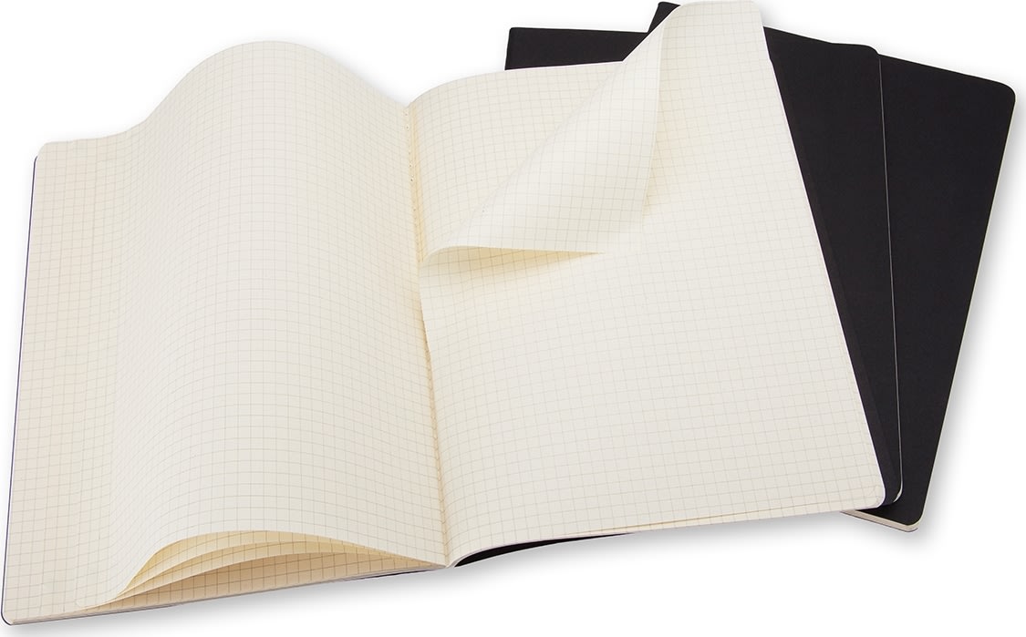 Moleskine Cahier Notesbog | XL | Kvad. | Sort