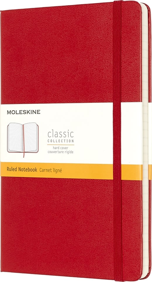 Moleskine Clas. H Notesbog | L | Linj. | Rød