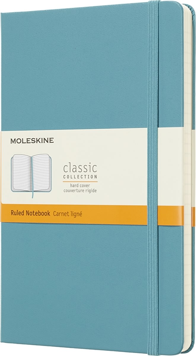 Moleskine Clas. H Notesbog | L | Linj. | R.blå