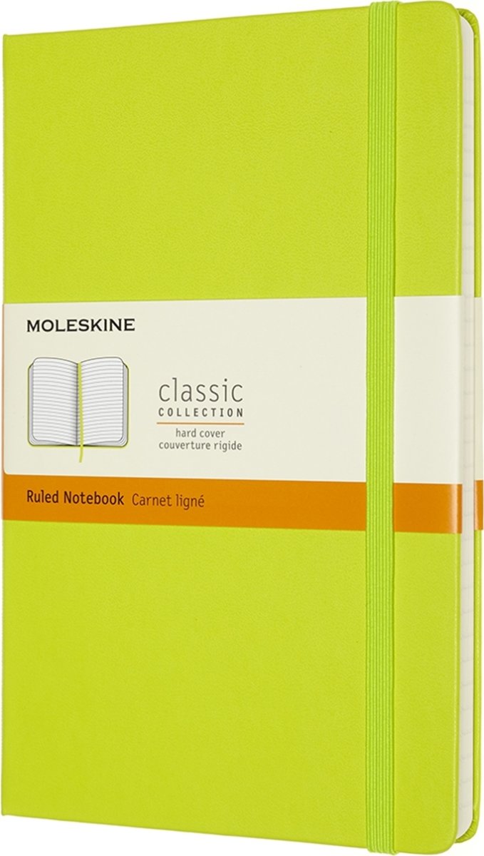 Moleskine Clas. H Notesbog | L | Linj. | L.grøn