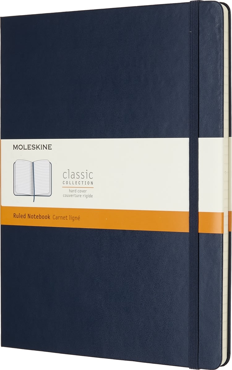 Moleskine Clas. H Notesbog | XL | Linj. | S.blå