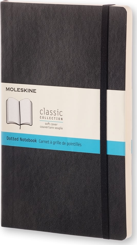 Moleskine Clas. S Notesbog | L | Dot. | Sort