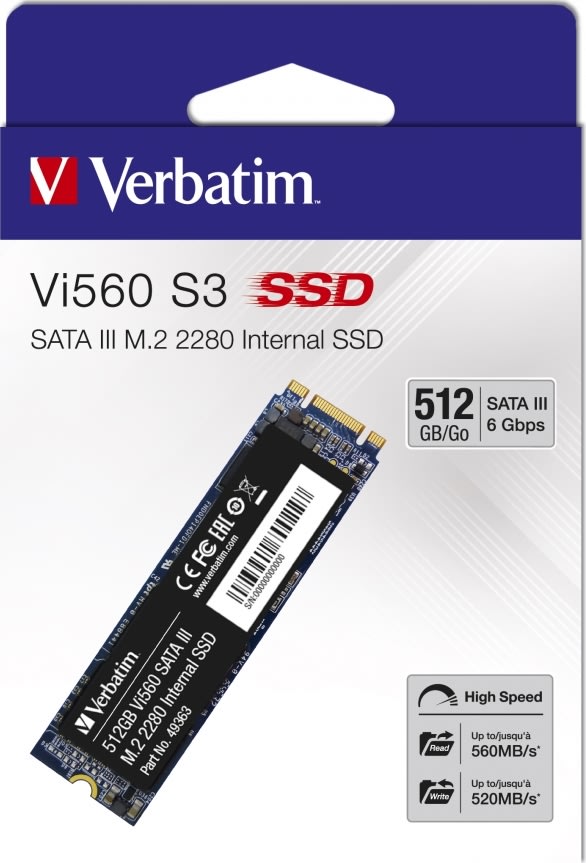 Verbatim Vi560 M.2 SSD intern SSD harddisk, 512GB