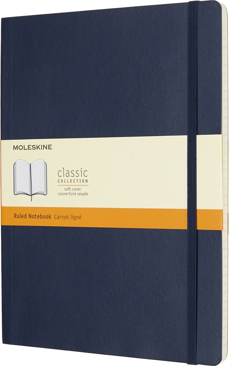 Moleskine Clas. S Notesbog | XL | Linj. | S.blå