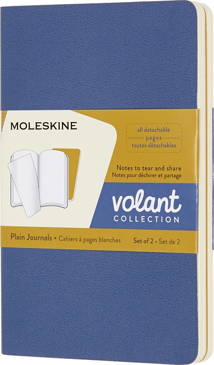 Moleskine Volant Notesbog | Pkt. | Blan. | Blå/gul
