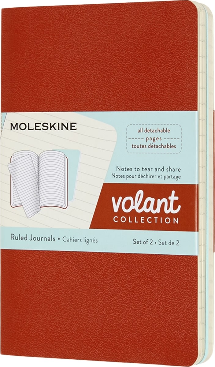 Moleskine Volant Notesbog | Pkt. | Linj. | Blå/or.