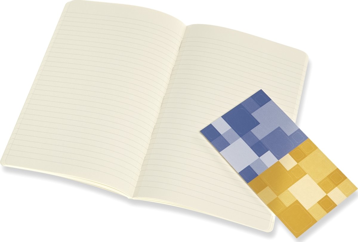 Moleskine Volant Notesbog | L | Linj. | Blå/gul