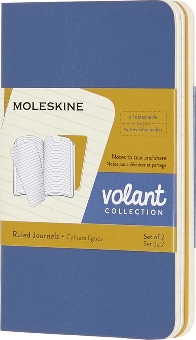 Moleskine Volant Notesbog | XS | Linj. | Blå/gul