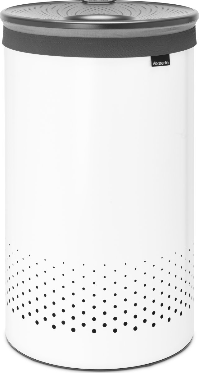 Brabantia Vasketøjskurv, 60 L, hvid/grå