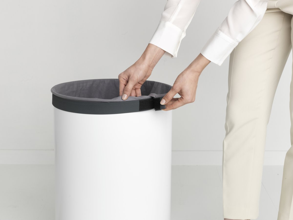 Brabantia Vasketøjskurv, 60 L, hvid/grå
