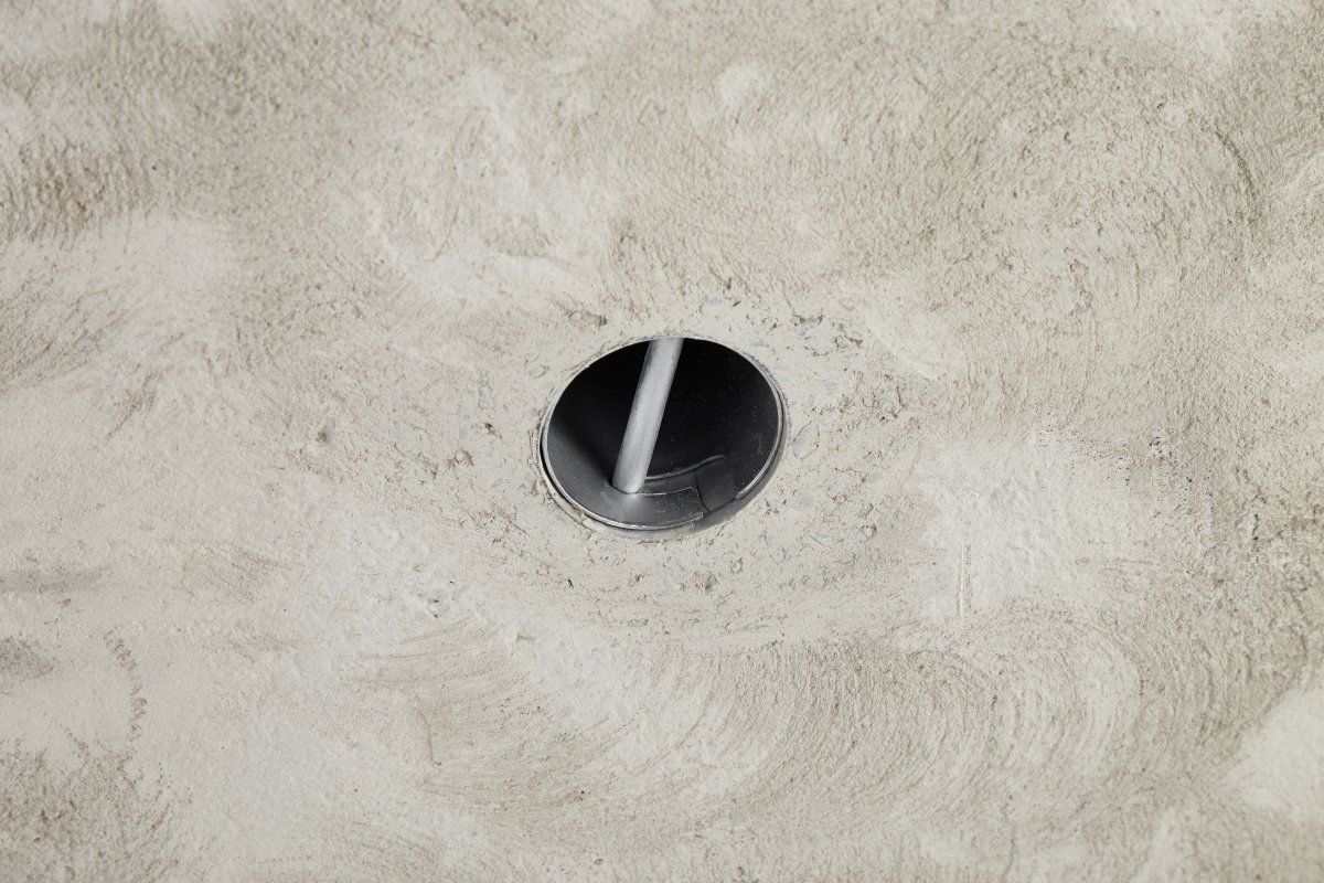 Parasolfod 50x50 cm i beton, Sort