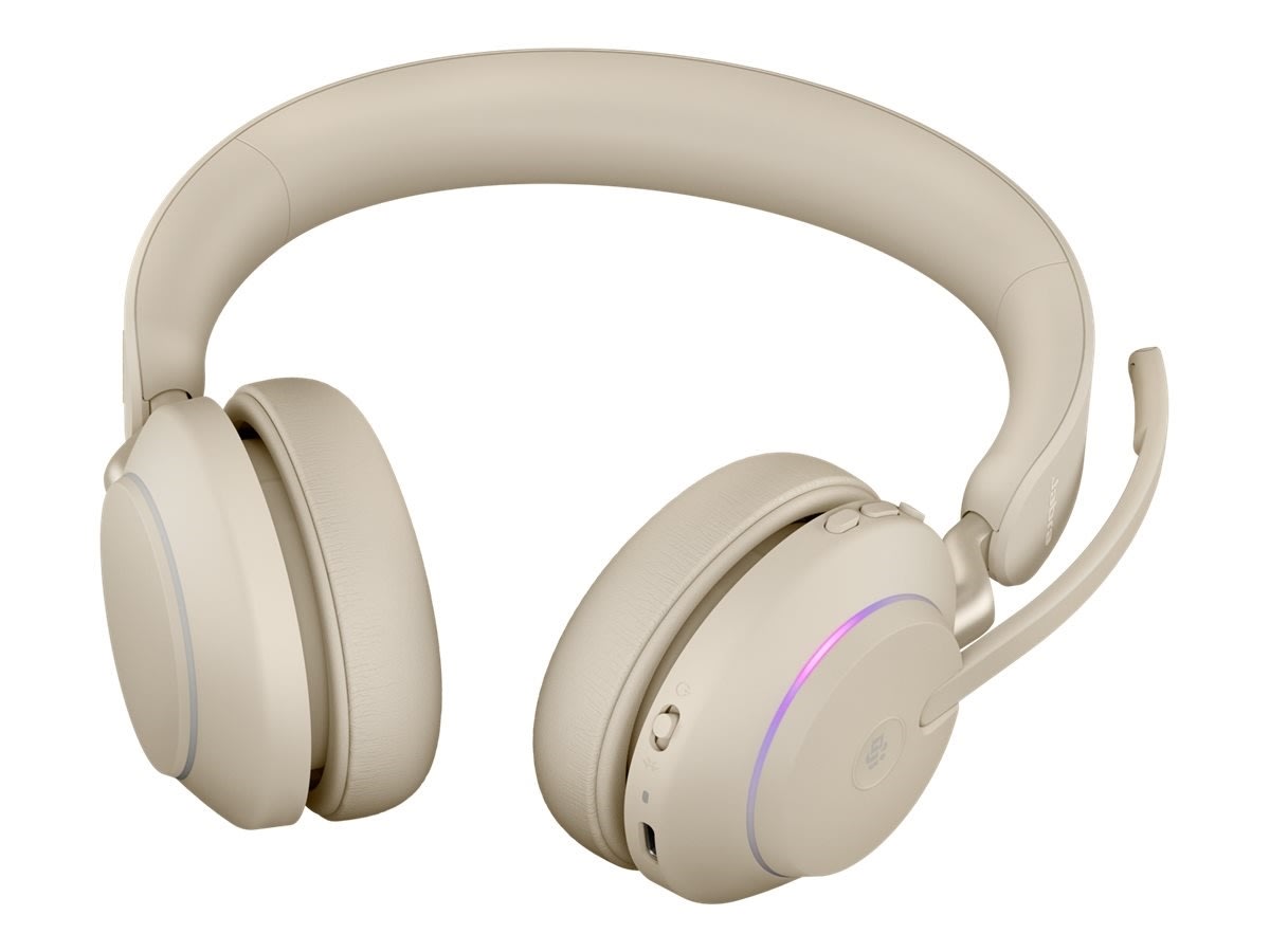 Jabra Evolve2 65 Link380c MS Stereo headset, beige