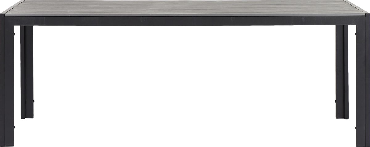 Noah havebord, sort/grå, 205x90 cm
