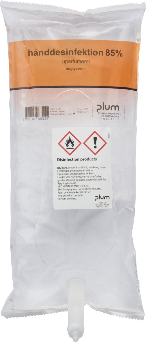 CombiPlum Hånddesinfek. 85% | Flydende | Pose | 1L
