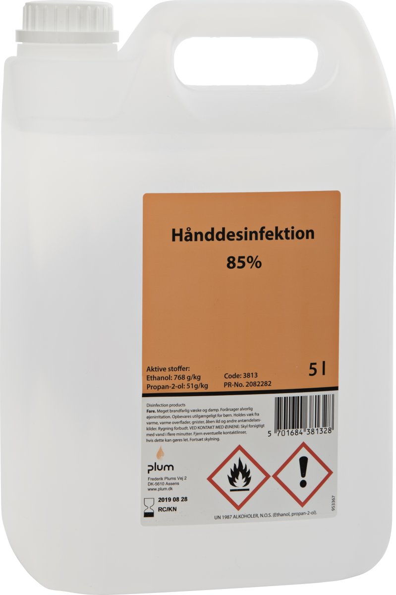 Plum Hånddesinfektion 85% | Flydende | 5 L