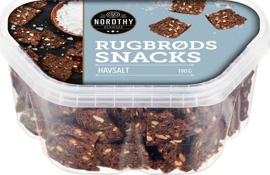 Nordthy Rugbrødssnacks med havsalt, 190 g