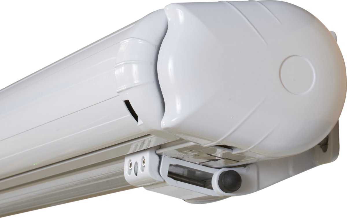 Liana Markise m/motor & LED, 480x300 m, grå/hvid