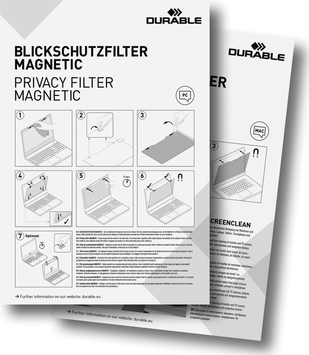 Durable MAGNETIC 14″ Skærmfilter