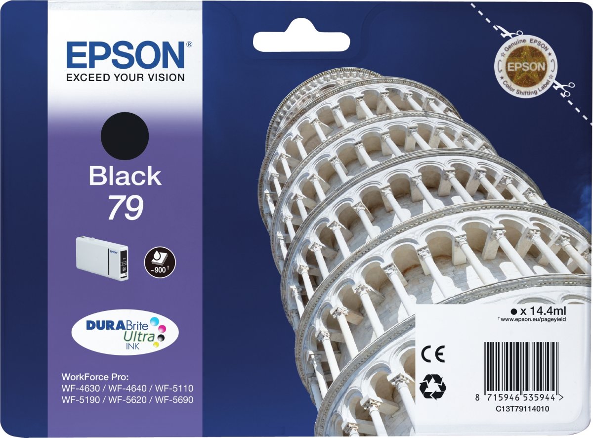 Epson T7911 blækpatron, sort, 900 sider