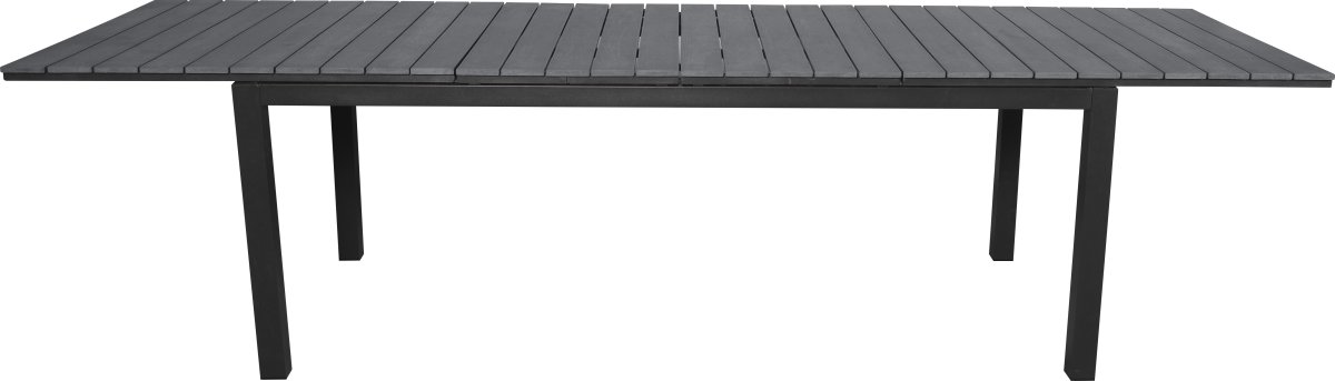 William havebord, sort/grå, 200/250/300x95 cm
