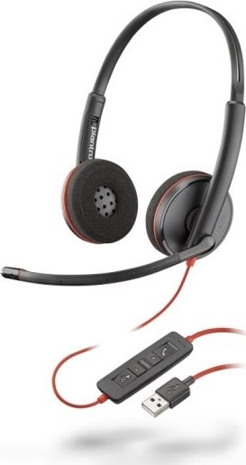 Poly Blackwire 3220 USB-A duo headset, sort