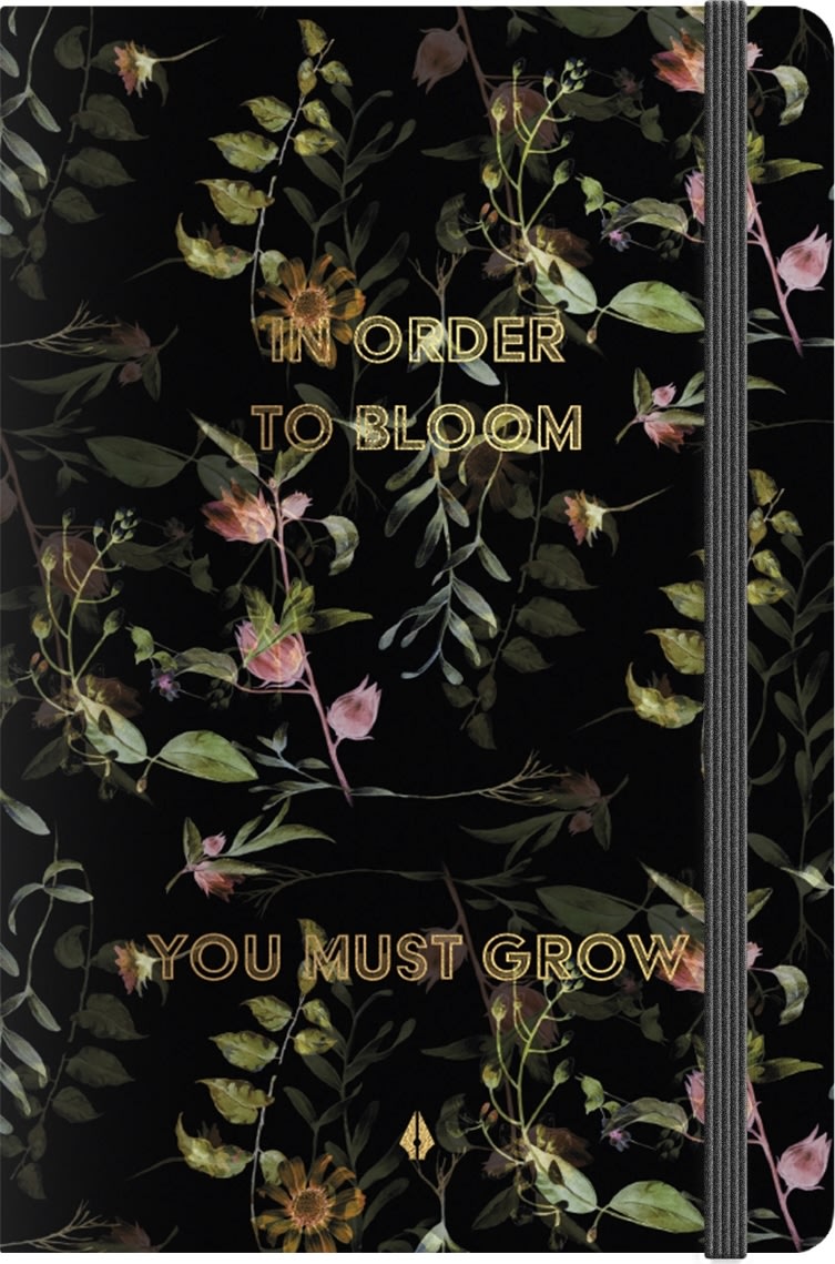 Burde Deluxe Notesbog, A5, linjeret, flower