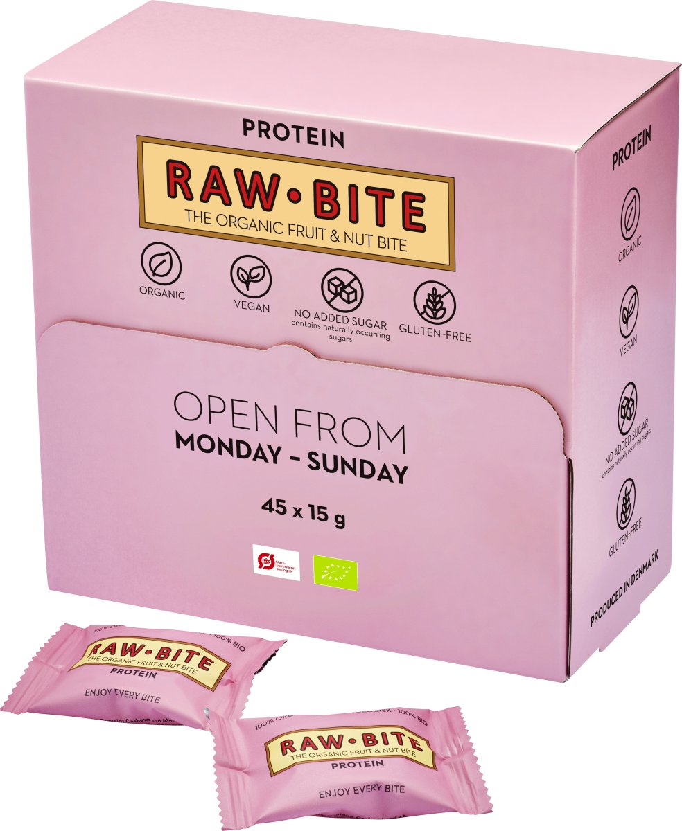 Rawbite Protein Officebox, 45 bites á 15 g